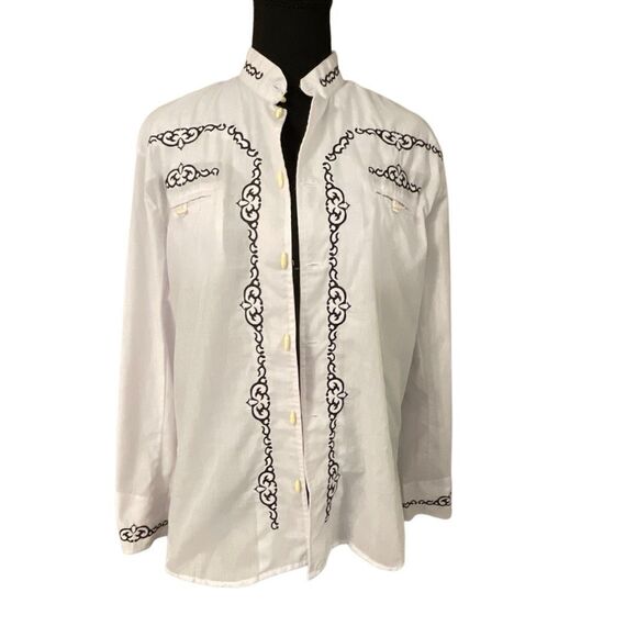 Monsher Men’s Western/Cowboy Embroidered L/S Button Up Shirt - Picture 1 of 10